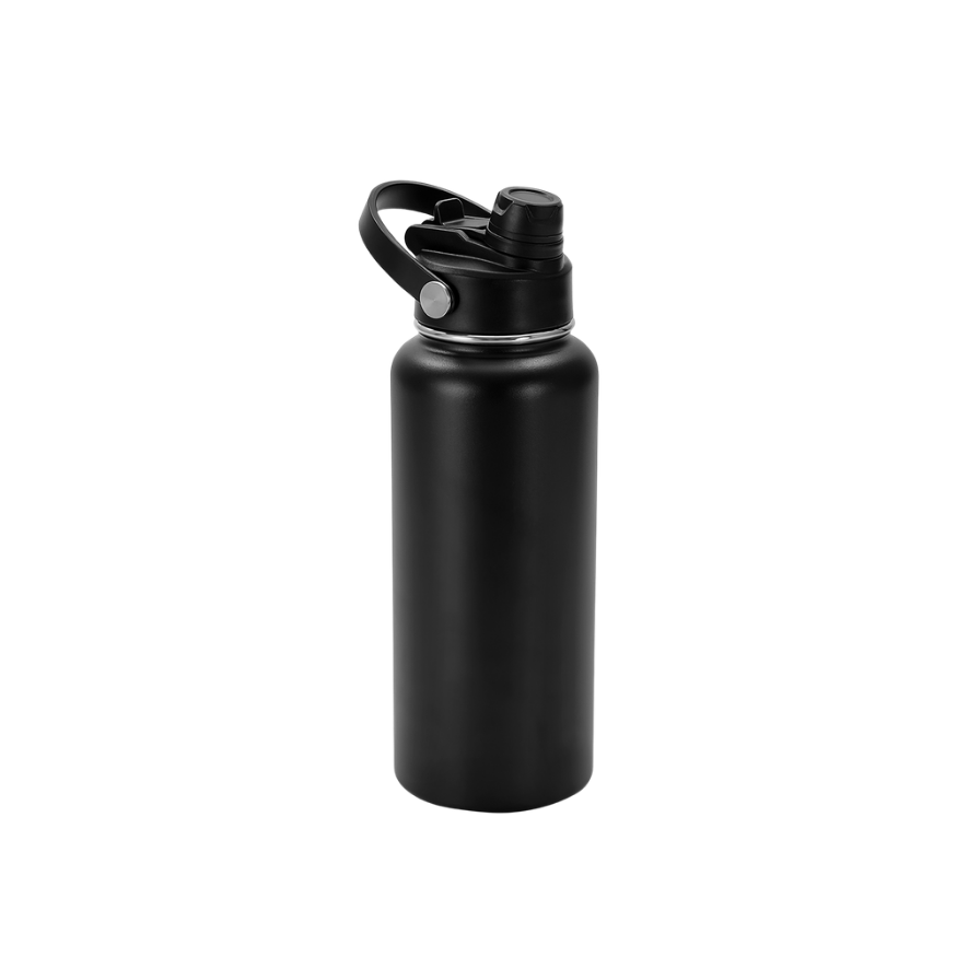 Custom Engraved 32 oz Water Bottle with Dual Sport Lid