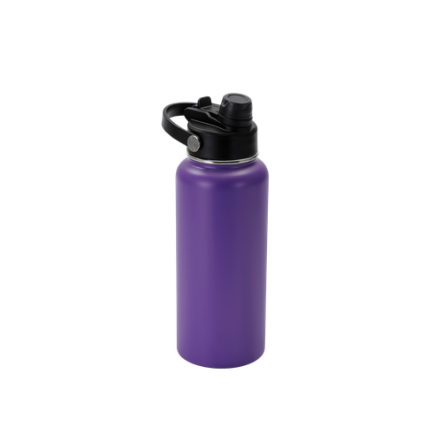 Custom Engraved 32 oz Water Bottle with Dual Sport Lid