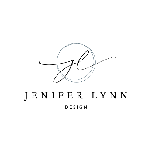Jenifer Lynn Design logo with a stylized 'jl' and text on a white background