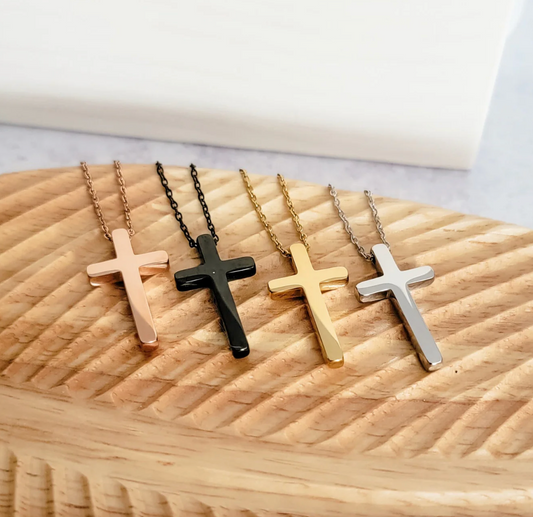 Vertical Cross Necklace – Sleek, Minimal, and Meaningful