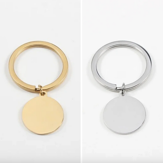 Mirror Polish Circle Pendant Keychain – Classic, Simple, Shiny