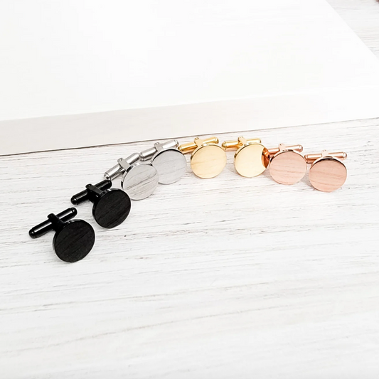 Classic Round Cufflinks – Personalized Polish for Every Occasion